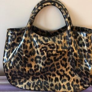 Leopard Top Handle Kate Spade Bag Large